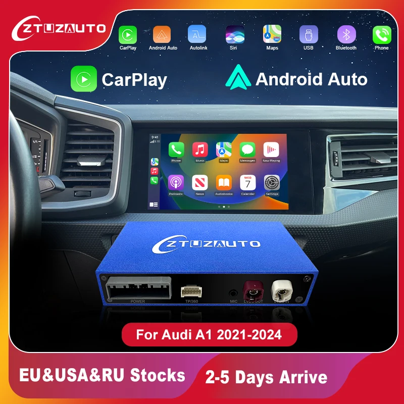 Bezdrôtové automatické rozhranie Android Android pre Audi A1 MIB3 2021-2024 Mirror Link Link AirPlay Navigation Support Funktion