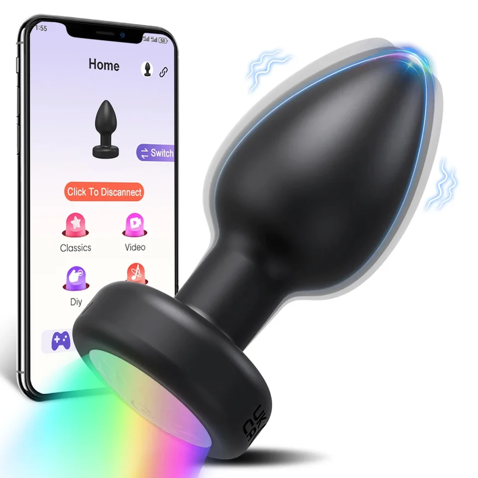 Bezdrôtové bluetooth prostaty masážny vibartor pre mužskú aplikáciu diaľkové ovládanie zadku Ženy Ženy Anal Vibračné dospelé sexuálne hračky