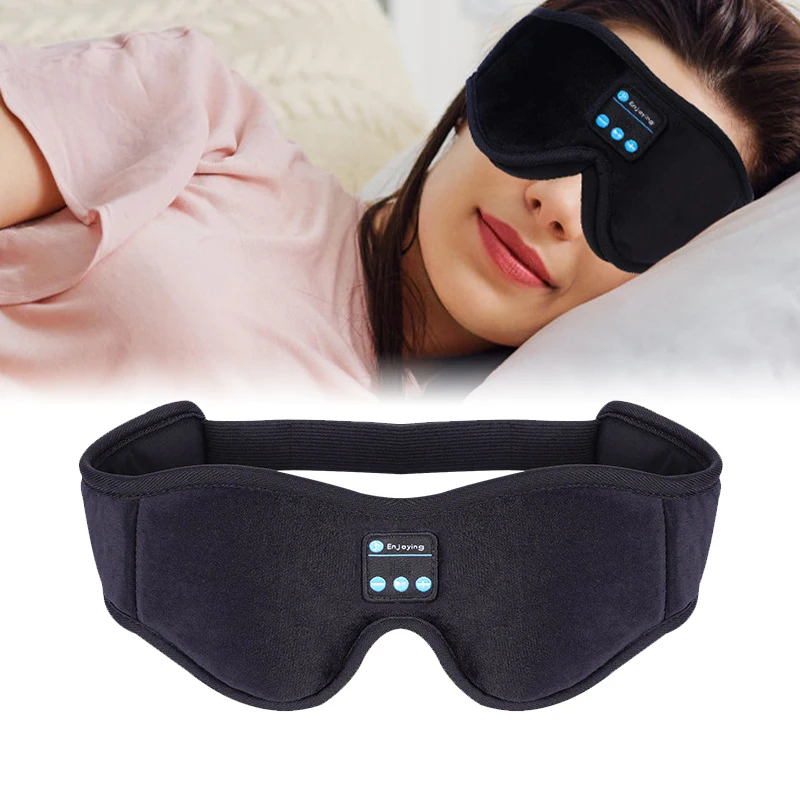 Bezdrôtové bluetooth spánkové okuliare náhlavná súprava hudobné tieňovanie spánku pamäť Penovu hubu 3D stereofónne okuliare mäkké pohodlné domáce prenosné prenosné