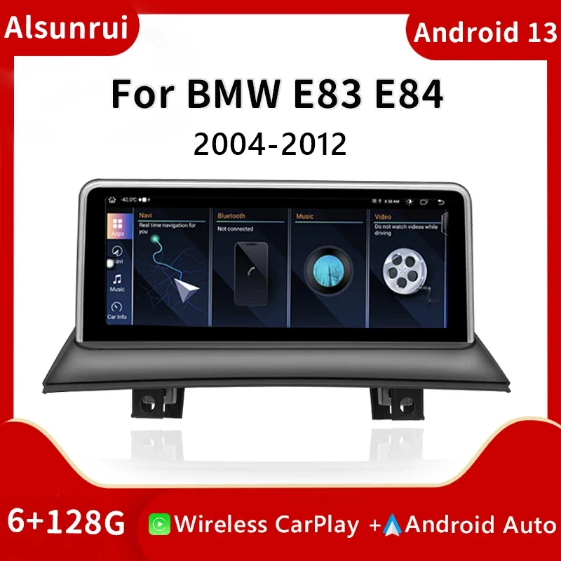 Bezdrôtové CarPlay 2 Din Android 13 Multimediálny hráč pre BMW X3 E83 2004-2012 Rádio Video Navigácia GPS Stereo Head Unit 4G
