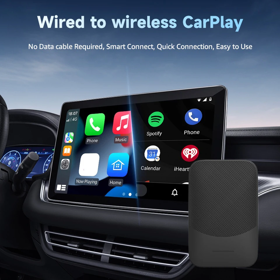 Bezdrôtové CarPlay Andriod Auto adaptér inteligentné AI Box Plug and Play hlasové ovládanie pre káblové CarPlay Andriod Auto Cars