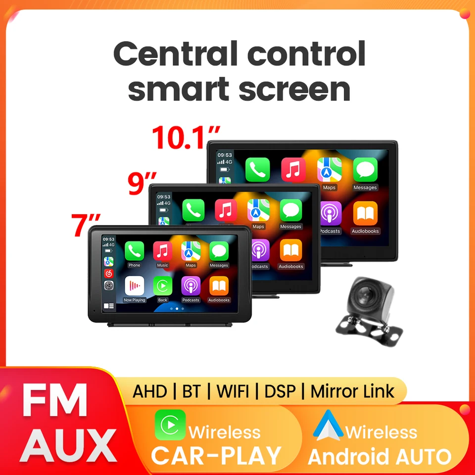 Bezdrôtové CarPlay Android Auto Auto DSP Car Radio Radio Multimedia Video Player Prenosná HD Touch Screen s USB AUX