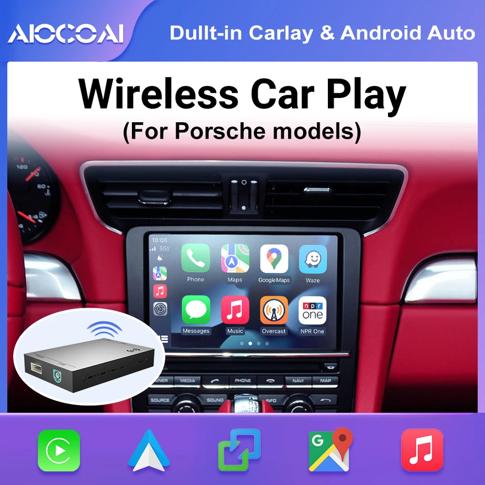 Bezdrôtové CarPlay Android Auto Equatow Box pre Porsche 911 Bosxter Cayman Macan Cayenne Panamera PCM3.1 4.0 2011 ~ 2018 Modul