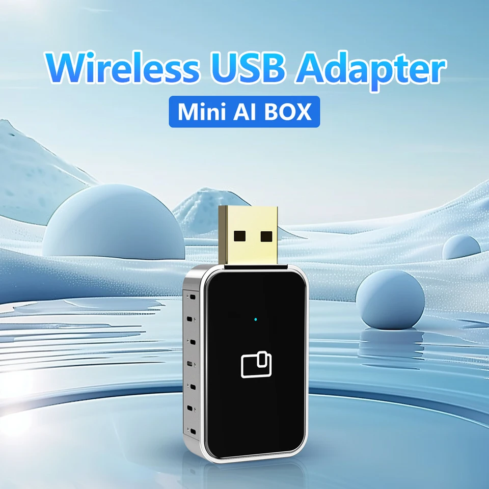 Bezdrôtové CarPlay Android Auto Mini Box Dongle BT WiFi 2 v 1 AI Box Voice Assistant pre továreň káblové CarPlay Android Auto Car Auto