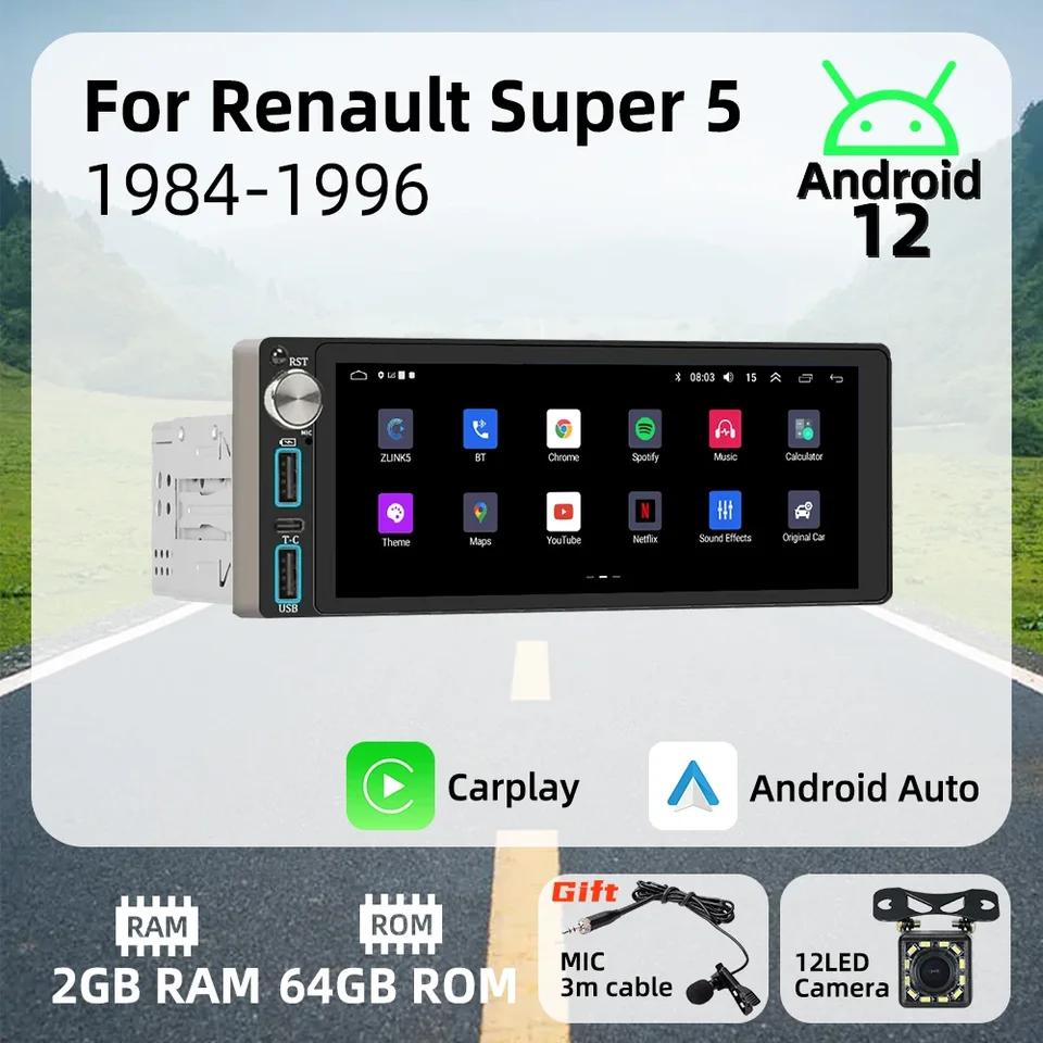 Bezdrôtové CarPlay Autoradio 6.86 