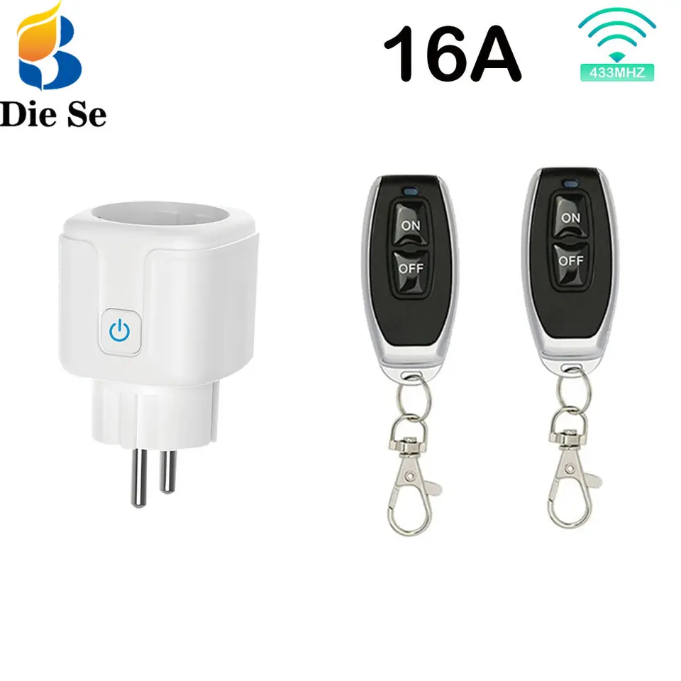 Bezdrôtové inteligentné prepínač diaľkového ovládača 220V 4000W 16A EÚ FR Universal zástrčka diaľkový diaľkový ovláda