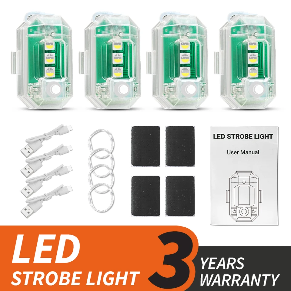 Bezdrôtové LED svetlá RGB LED svetlá LED s diaľkovým ovládaním USB nabíjateľné protichodné výstražné svetlo, vysoký jas