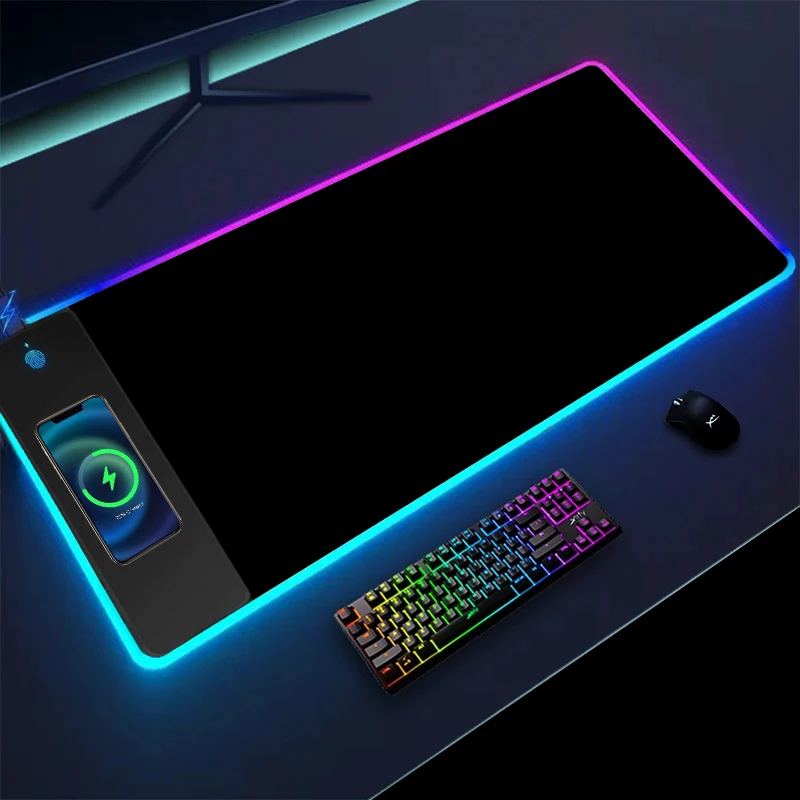 Bezdrôtové nabíjanie bieleho podložky myši koberec koberec myš Rat Gaming notebooks PC PC PC PACKER PRÍSLUŠENSTVO Počítač RGB XXL MousePad