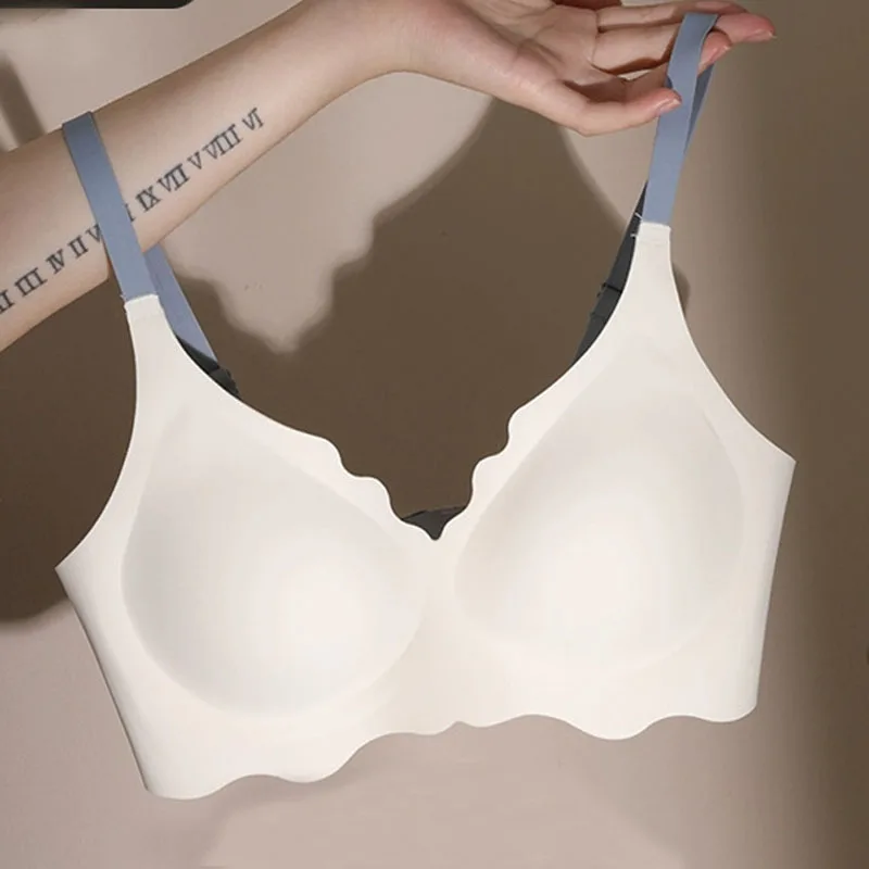 Bezdrôtové push Up Bra Pullgetle Sexy Crystal Jelly Shoutless Women Bras Underwear Back Uzavretie Žena spodná bielizeň