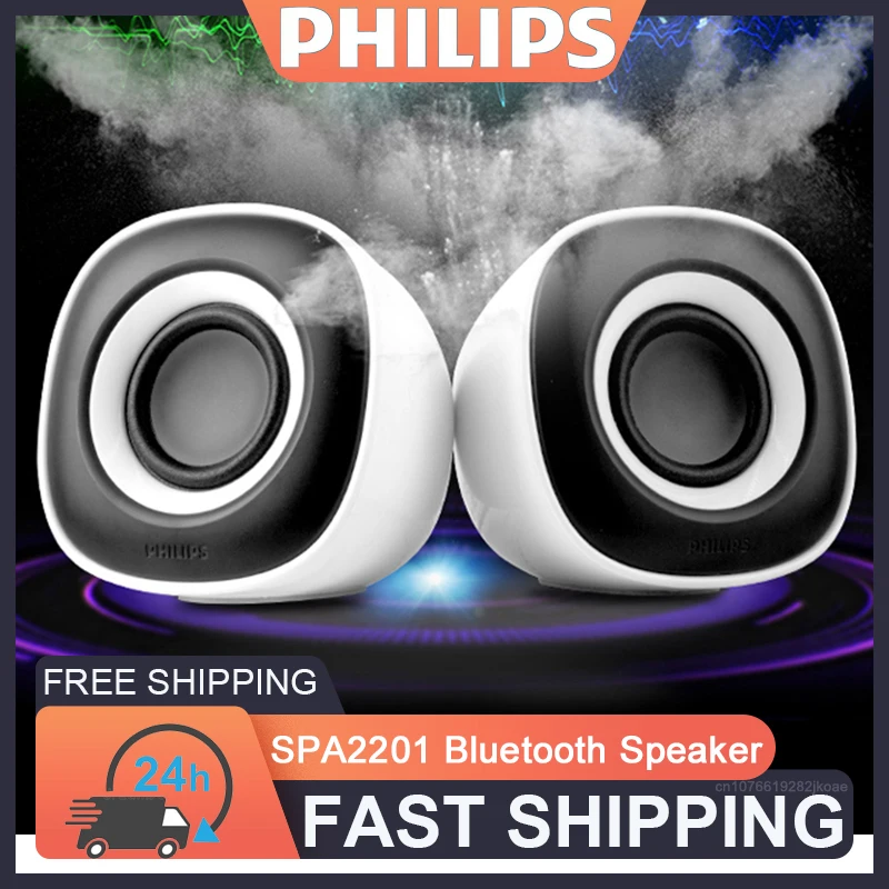 Bezdrôtové reproduktory Philips SPA2201 Podporujú Bluetooth a káblové pripojenia prenosný stolný počítač Mini Home Loudspeaker Box