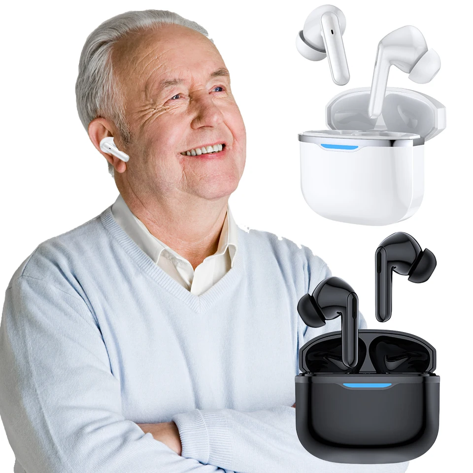 Bezdrôtové slúchadlá načúvacie pomôcka Featul Bluetooth kompatibilný 5.3 HIFI slúchadlá bezdrôtových slúchadiel pre seniorov a dospelých