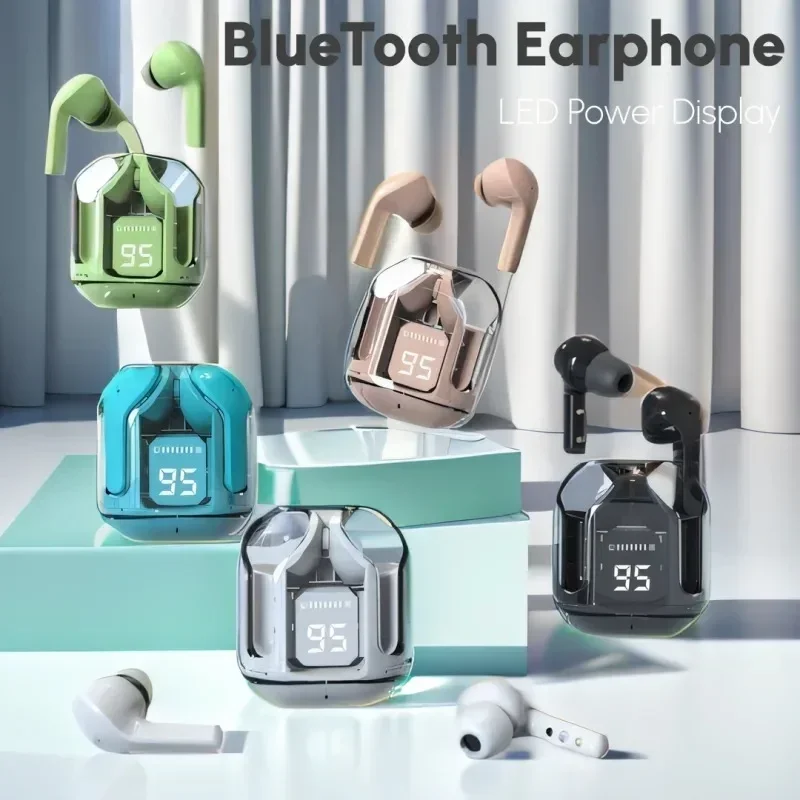 Bezdrôtové slúchadlá T2 TWS Digitálny displej headset stereofónny zvuk Bluetooth kompatibilný 5.3 pre Xiaomi Lenovo