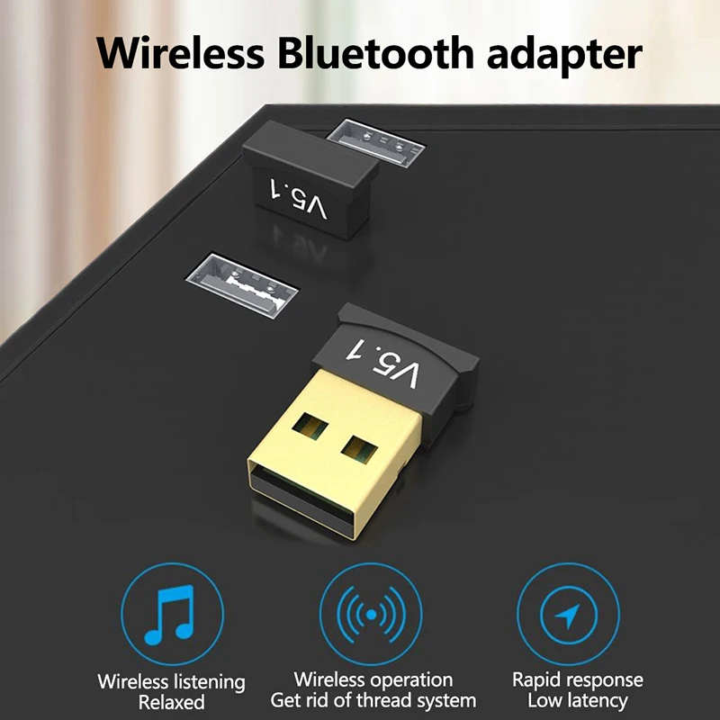 Bezdrôtové USB Bluetooth 5.1 Adaptér Bluetooth prenosový adaptér pre prenosný počítač PC pre prenosný počítač PC