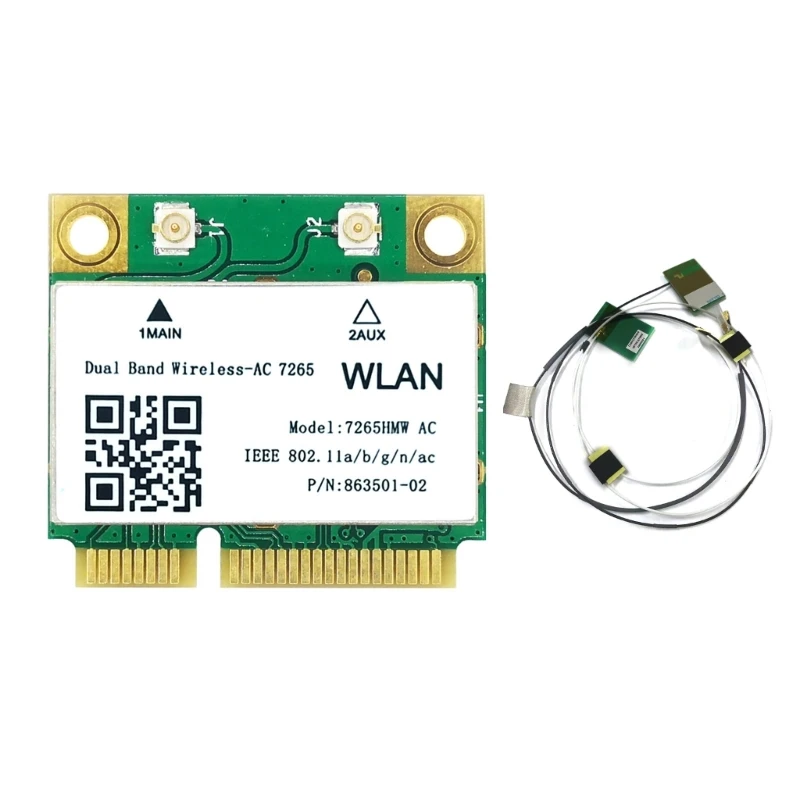 Bezdrôtový AC7265 Mini PCI-E Wi-E Wi-E-Wi-E-Wi-E-WiFi-kompatibilná 4,2 802.11ac 7265HMW Duálny pásik 2,4G 5GHz