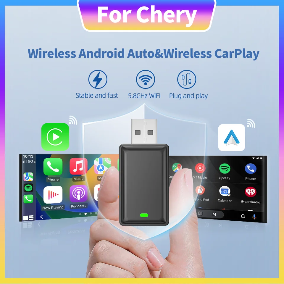 Bezdrôtový adaptér Android Auto CarPlay 2in 1 Smart Dongle pre Chery Arrizo 5 Arrizo 7 Tiggo 3 Tiggo 3x Tiggo 5x Tiggo 2