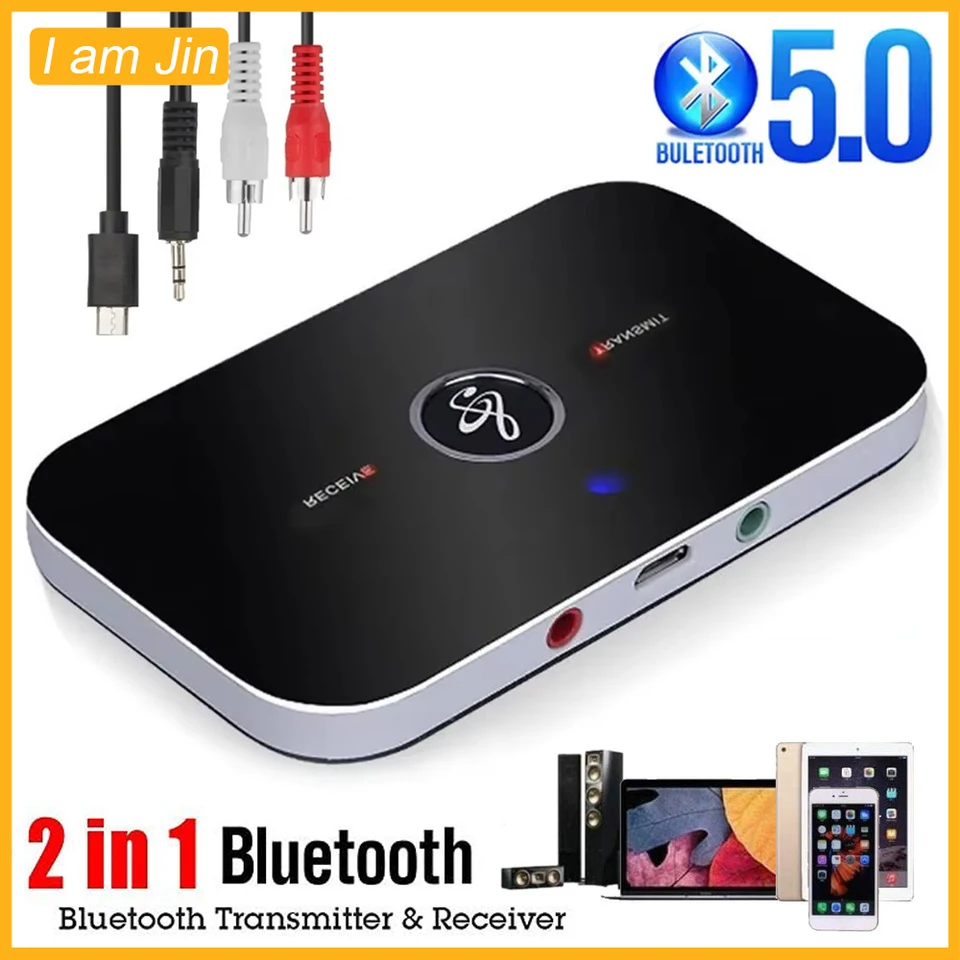 Bezdrôtový adaptér pre slúchadlá pre počítače s audio vysielačom Bluetooth 5.0