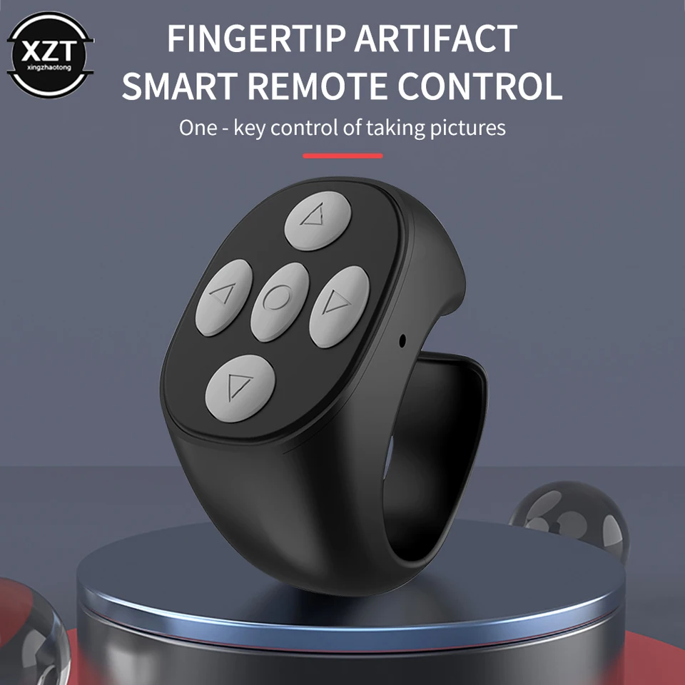 Bezdrôtový Bluetooth Fingertip Selfie Controller Tiktok Short Video Stránka Flipping Prehliadanie