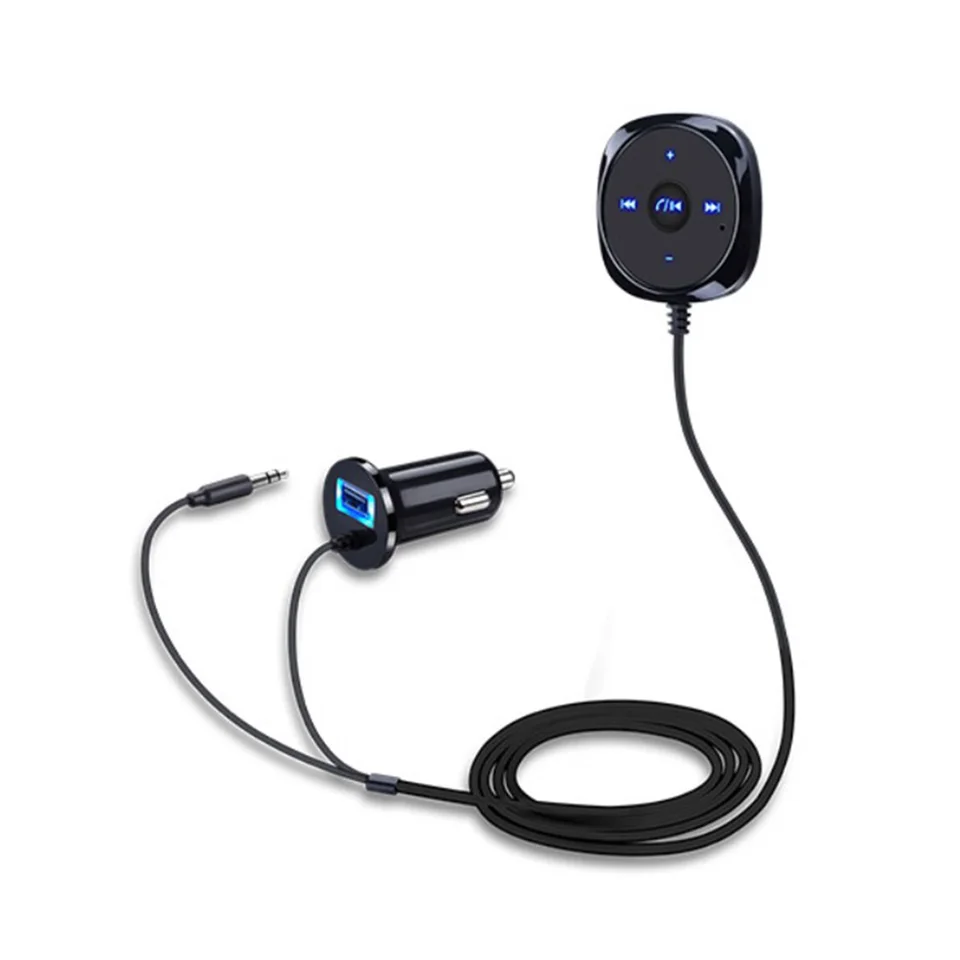 Bezdrôtový bluetooth kompatibilný hudobný prijímač 3,5 mm Aux Bluetooth kompatibilný adaptér Adapter Audio prijímač pre auto stereo s aux v