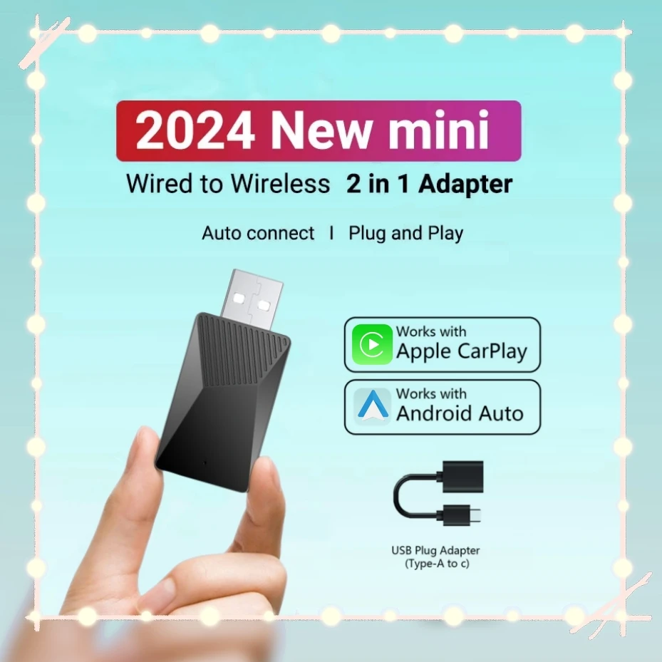 Bezdrôtový CarPlay Adapter Android Auto 2in 1 Smart Dongle 2024 5G WiFi pre iPhone Android Phone pre Volvo Benz Mg Kia Chery VW