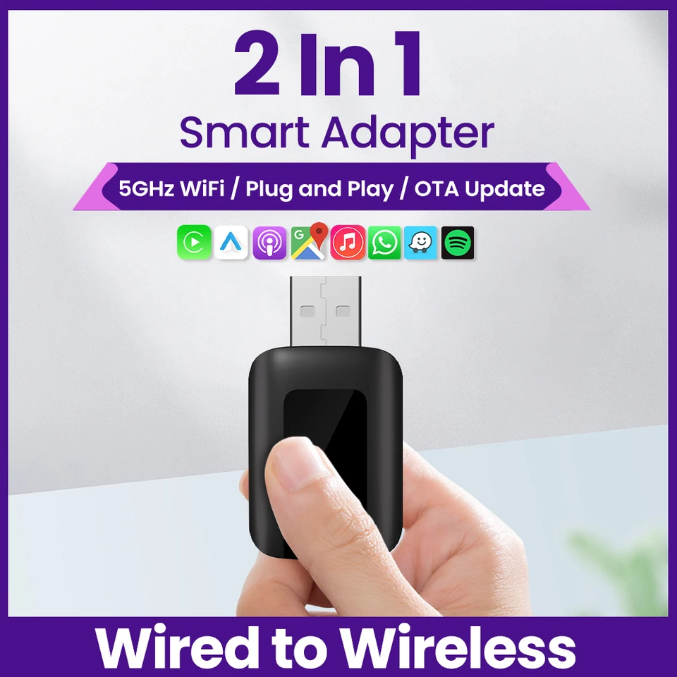 Bezdrôtový CarPlay Adapter Android Auto Adapter 2 pre Audi Benz Volvo Vw Toyota So sedadlo Nissan Mazda Lexus Kia Jeep Jaguar