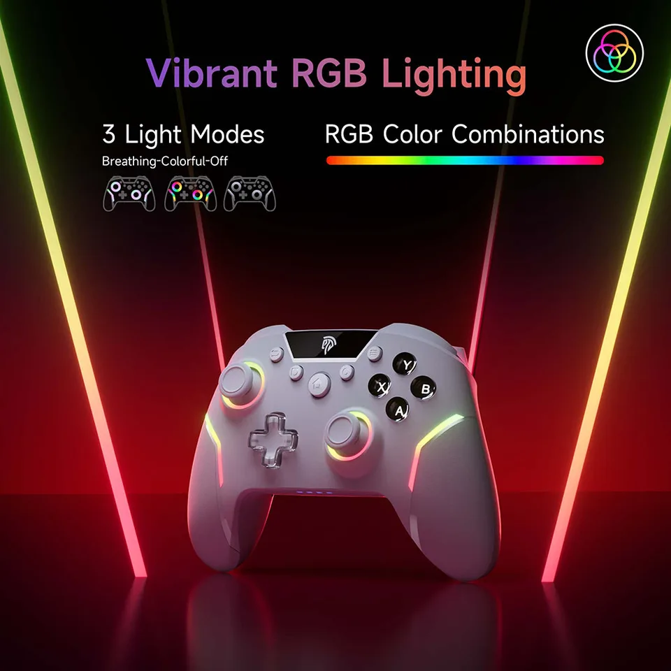 Bezdrôtový herný ovládač X20 Bluetooth Gamepad s halovým efektom RGB Light JoyPad kompatibilný s telefónom so prepínačom PC Android iOS Telefón
