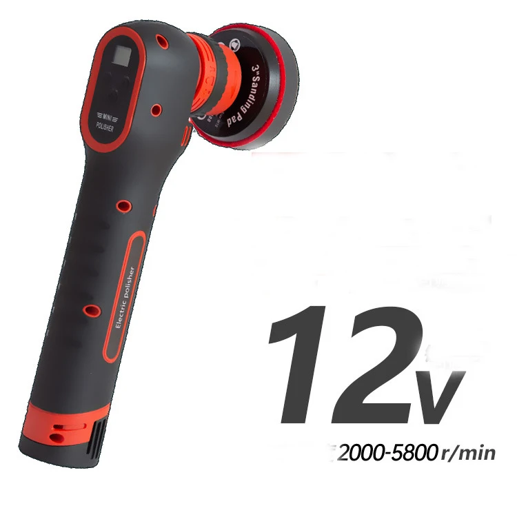 Bezdrôtový leštička 110V/220V RO & DA MINI 3INCH bezdrôtového leštiča s nastavovacími rýchlosťami a 2 batériami Detaily
