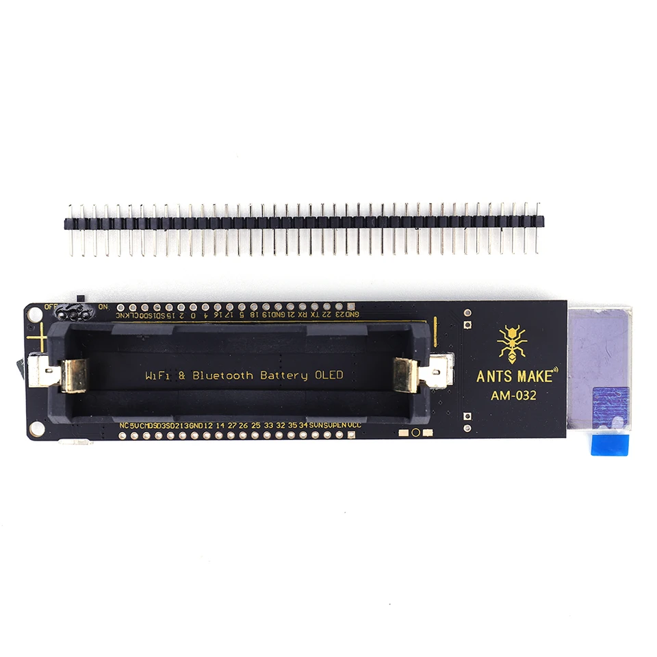 Bezdrôtový modul ESP32 0,96 palca OLED Display WiFi Bluetooth kompatibilný modul ESP-Wroom-32 s držiakom batérie 18650