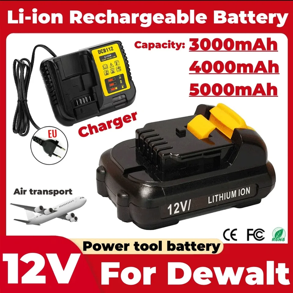 Bezdrôtový/nabíjateľný pre dewalt DCB120 li-iónové batérie 12V 3AH/4AH/5AH batérie DCB124 DW089LG DCD701F2 Elektrické náradie/laser