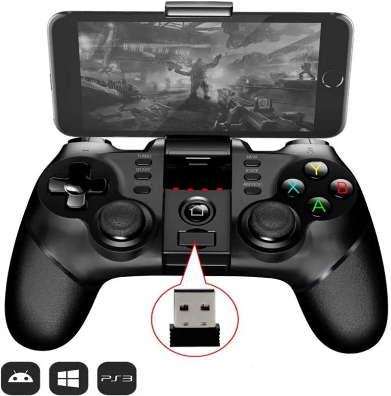 Bezdrôtový ovládač hry Bluetooth 2.4g pre bezdrôtový herný herný herný ovládač Android iOS Windows prenosný prenos