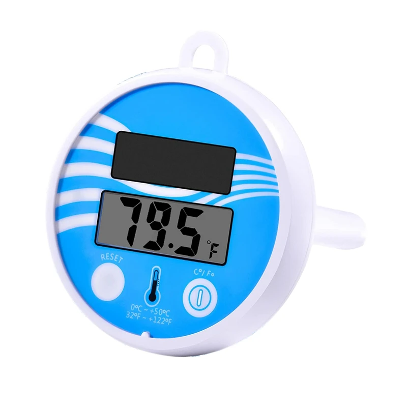 Bezdrôtový teplomer pre plávajúci bazén - teplomer na teplotu bazénu Easy Read, Solar Digital Pool Termometer
