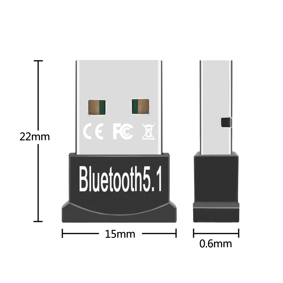 Bezdrôtový USB Bluetooth 5.1 Adaptér bezplatný BT 5 1 Čipset 8561 USB Dongle Pán pre prenosný počítač počítača