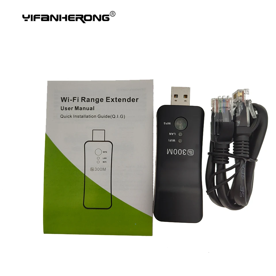 Bezdrôtový USB Universal 300 Mbps WiFi Adapter RJ-45 Port Ethernet Network Mridge Repeater Klient pre nový inteligentný televízor s WiFi RJ45