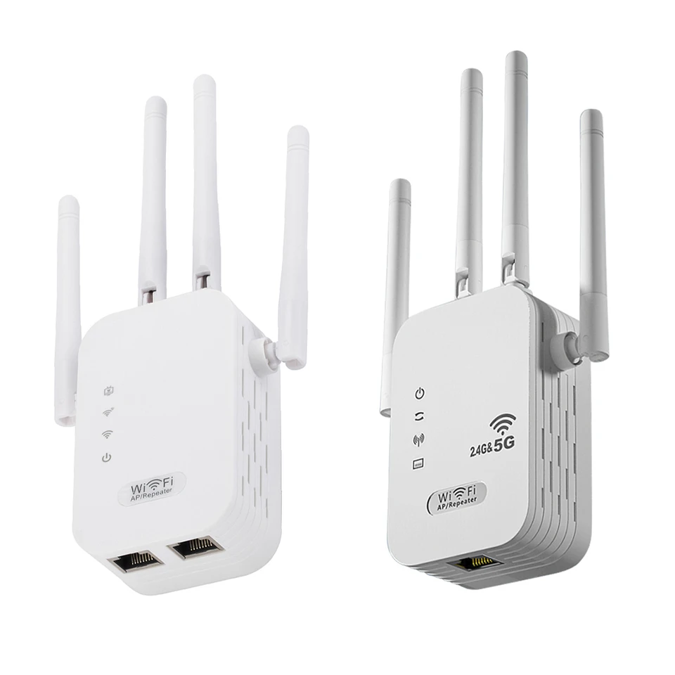 Bezdrôtový WiFi opakovač Wi-Fi-Fi-Fi s rozlíšením 1200 Mbps s Dual-Bandom Wan/Lan Port 2,4 GHz/5GHz Wi-Fi zosilňovač Wi-Fi Enhancer pre domácu malú kanceláriu
