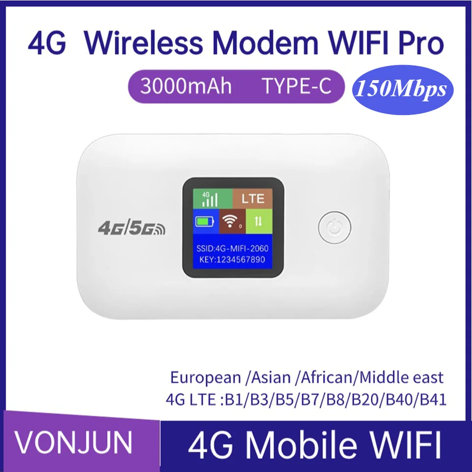 Bezdrôtový WiFi Router WiFi 150 Mb/s WiFi WiFi Wifi Modem s slotom na vonkajšie mobilné hotspot wifi zariadenia s priemerom 4G/5G LTE