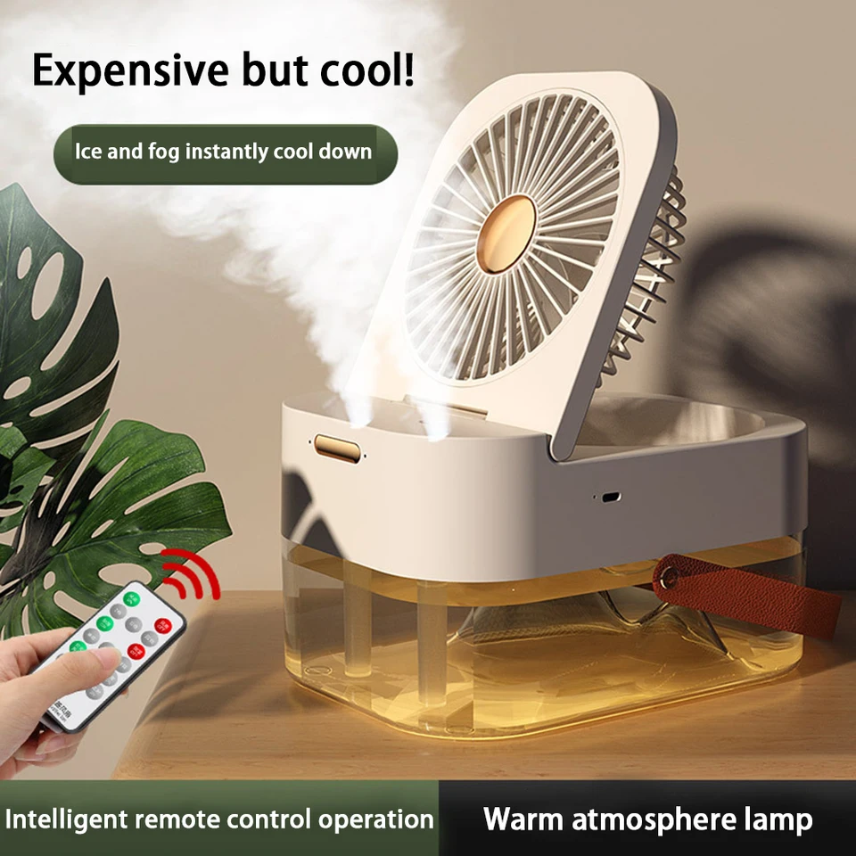 Bezdrôtový zvlhčovač s ventilátorom 2,5 l Veľká kapacita Vodná hmla USB prenosný klimatizácia difúzor pre diaľkové ovládanie domácej miestnosti