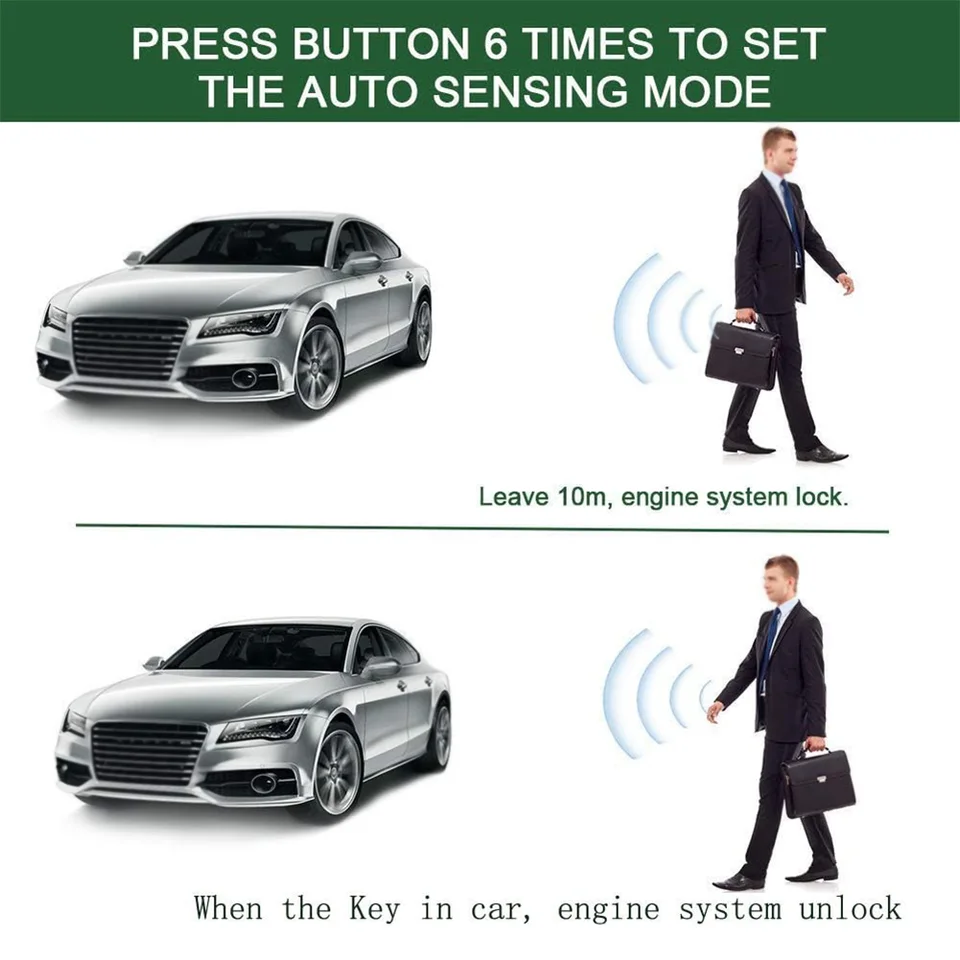 Bezdrôtový zámok motora Universal Automatic Lock Car Alarm System 12v
