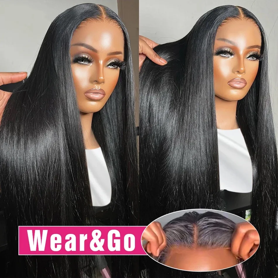 Bezdôda brazílska parochňa Brazílska rovná 4x4 5x5 HD Lace Clousure Gluelss Parochňu ľudské vlasy