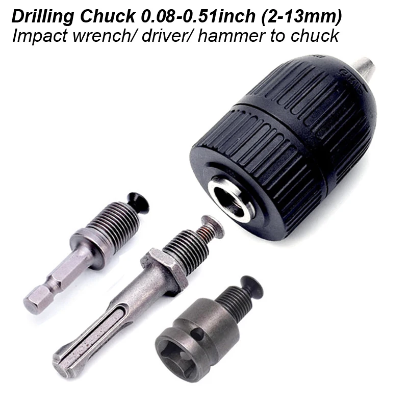 Bezkľúčové vŕtanie Chuck 2-13MM prevodník 1/2 