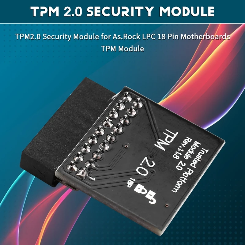 Bezpečnostný modul TPM2.0 pre AS.Rock LPC 18 PIN MODULE TPM pre stojan Asrock