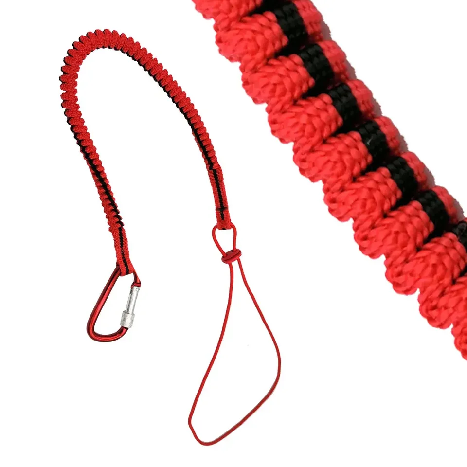 Bezpečnosť Bungee Tether nástroj Lanyard s karabínovým háčikom 8 kg kapacity na lezenie do práce