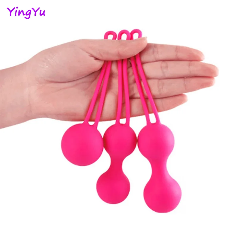 Bezpečné silikónové inteligentné loptičky vibrátor Kegel Ball Ben Wa Ball Vagina Utiahnite cvičebný stroj Sex Hračka pre ženy vaginálne geisha guľa