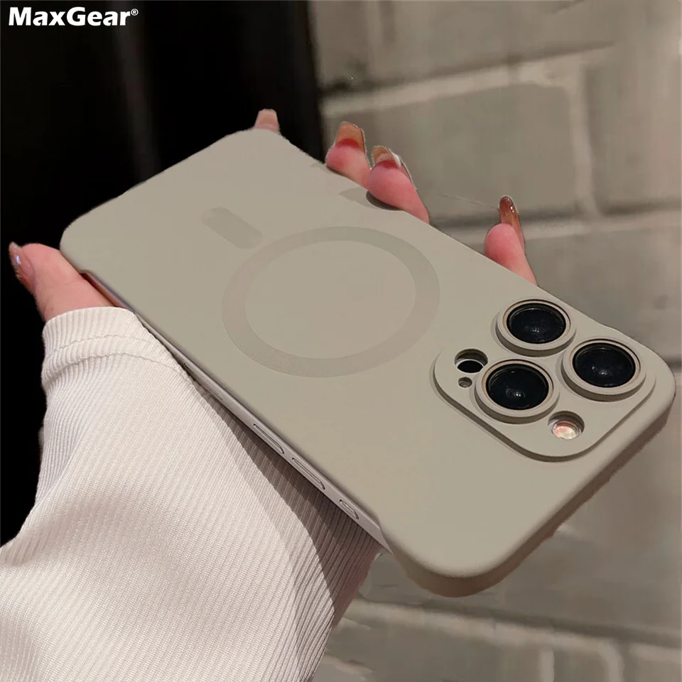 Bezrámový originálny matný pre magnetické bezdrôtové nabíjacie puzdro pre iPhone 15 14 13 12 Pro Max Plus ultra tenký tvrdý kryt