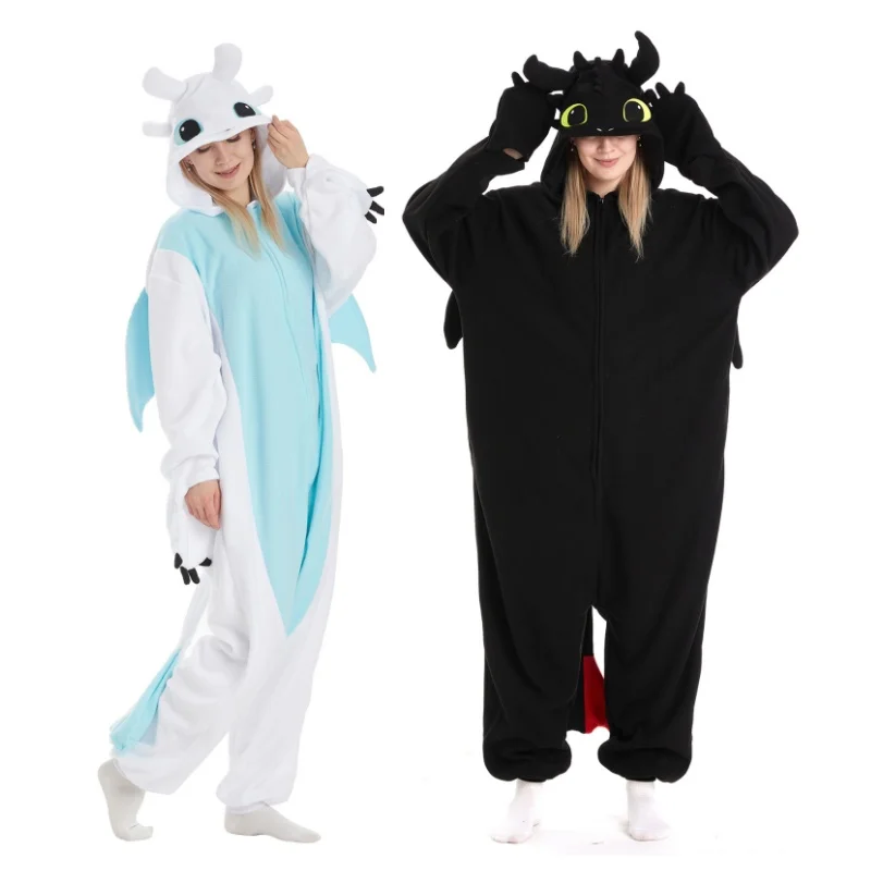 Bezzubé draky pyžamy pre dospelých kombinézy Animal Pijamas Ako trénovať pyžamu unisex domáce oblečenie Cosplay Party kostýmy