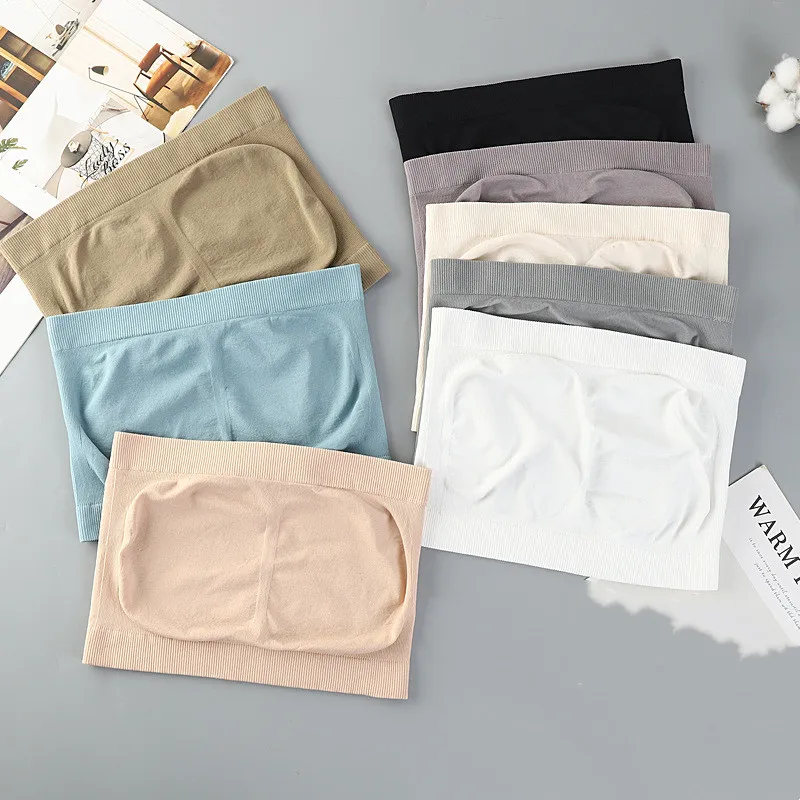 Bezšvové trubice topy Ženy Plodina Top zabalená hrudná spodná bielizeň drôty zadarmo plná farba bralette spodná bielizeň letný bandeau