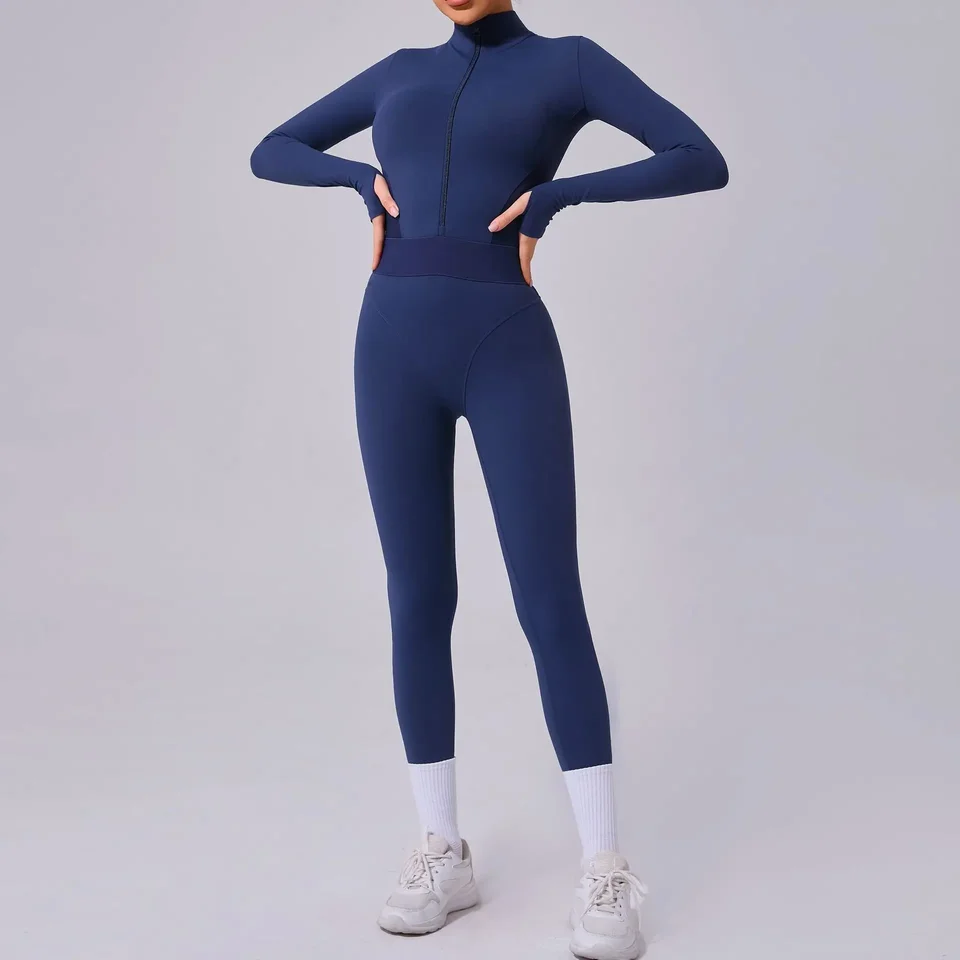 Bezšvový priedušná jogová kombinéza sada Sports Fitness Briefs Tvarový pás zostrih gumovej kapely tesné cvičenie telocvične legíny BodySuit