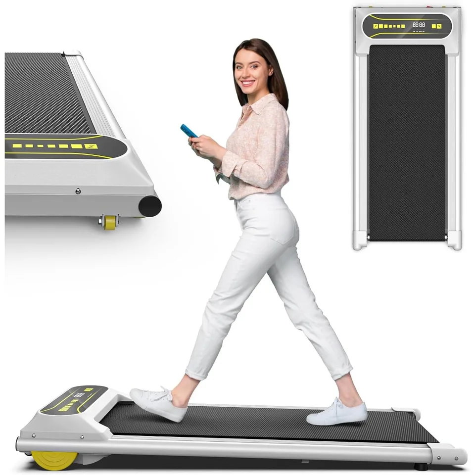 Bežecké mlyny Walking Pad, Max 2,5 HP Prenosný pod bežným pásom, 265 libier, inštaláciu bez diaľkového ovládača LED displej s diaľkovým ovládaním