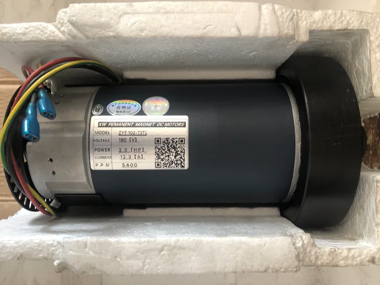 Bežiaci mmill DC Motor ZYT102-73T2 180V 12.3A 3,0HP 5400 ot / min.