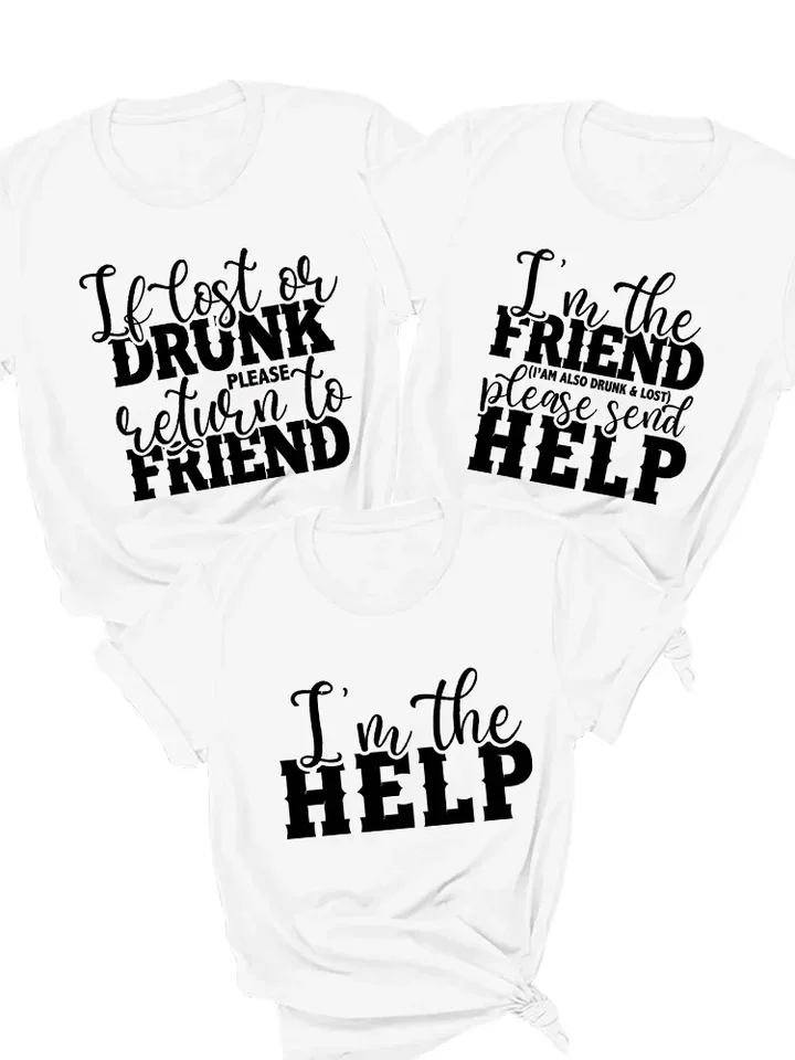 BFF Best Friends Dámske tričko, ak sa stratí alebo opité, vráťte sa k priateľke Tshirt, ak sa opitý vráťte k bestie vtipným priateľom tričko tričko
