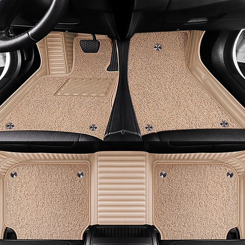 Bhuan vlastné pruhové kožené auto rohože pre Lincoln Všetky modely navigátor MKZ MKZ MKC MKX MKT Automobile koberec kryt auta