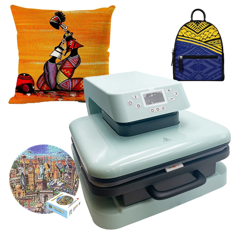 Bhunity Automatické nastaviteľné tlakové sublimácie Heat Press Stroje fungujú s tlačou DTF pre tlač Tričtého prenosu odevov